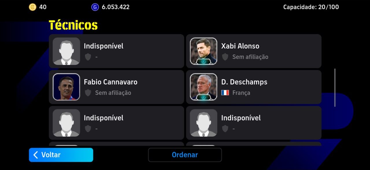 Conta antiga com vários jogadores roubados