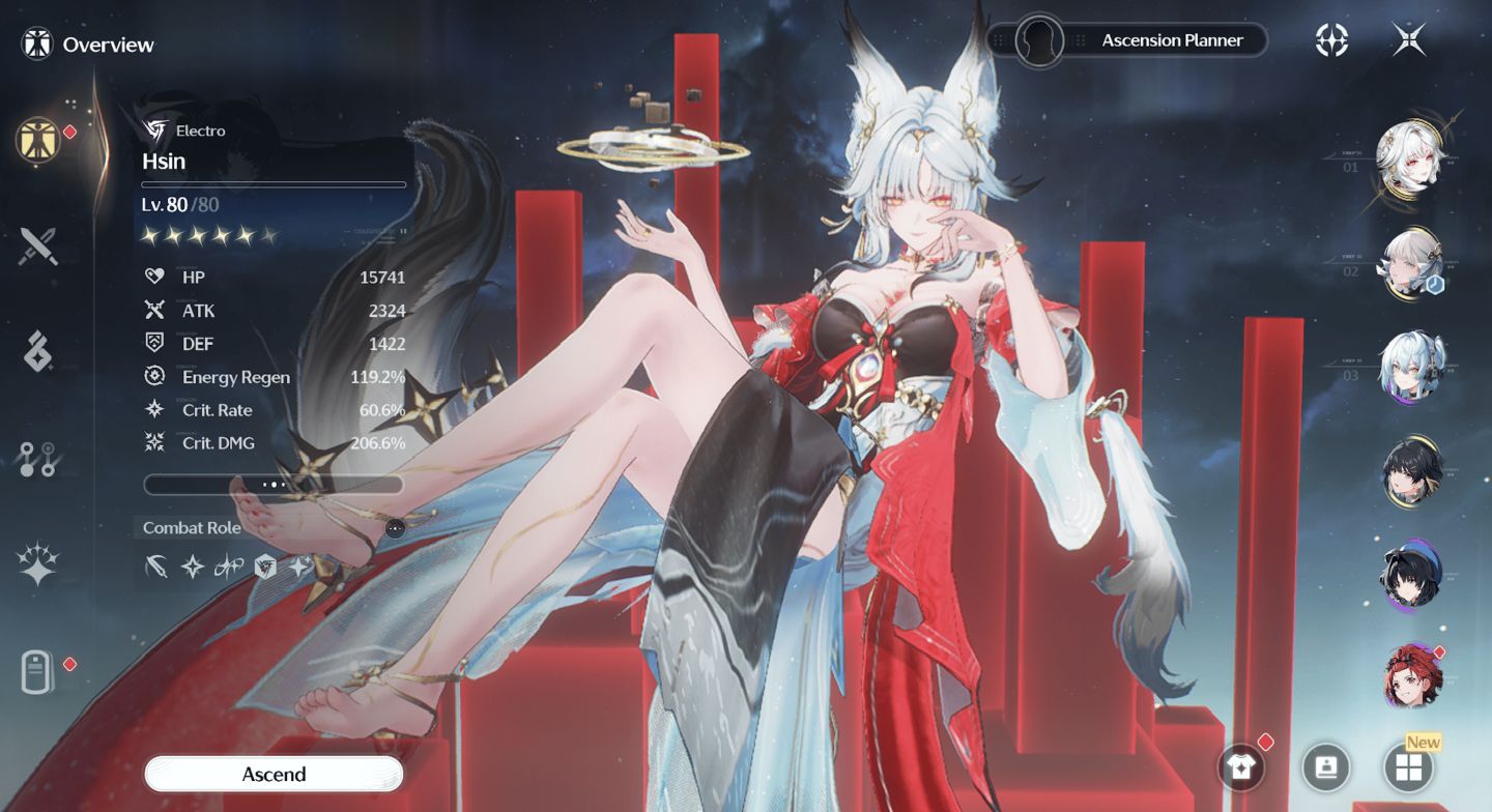 LV52 - Hsin S1R1 | Rebecca | 53K Astrite | 221 Corais | Pity 68