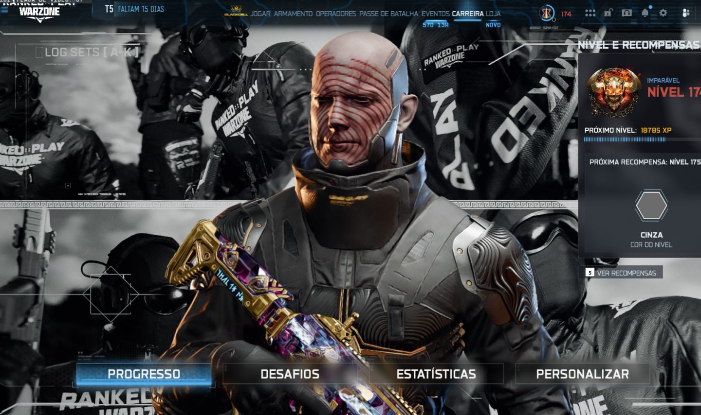 Conta Warzone Prestigio master iridescente