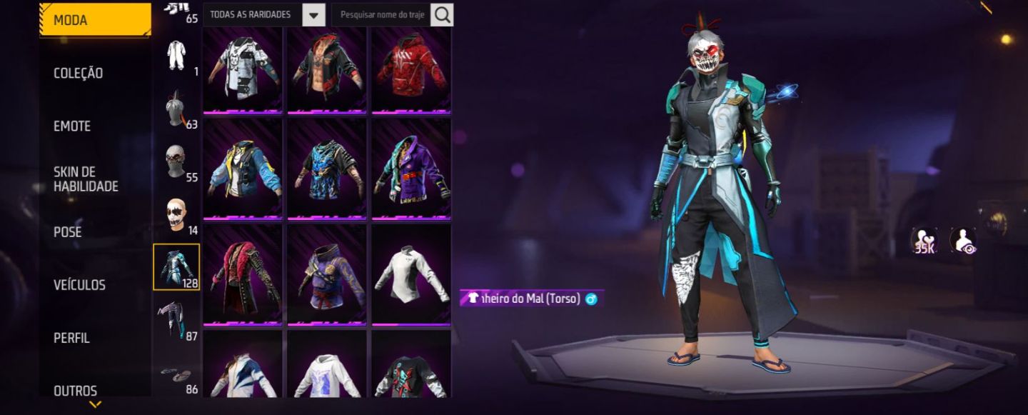Conta de free fire prime 6