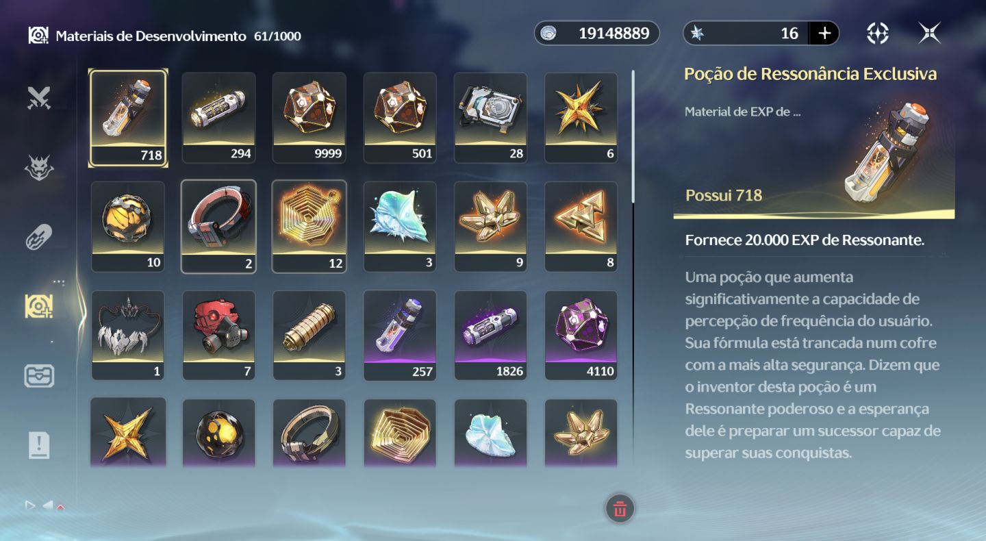 CONTA WUTHERING WAVES (NA) YANGYANG XUANLING S4 + ARMA ASSINATURA E MUITO MAIS!