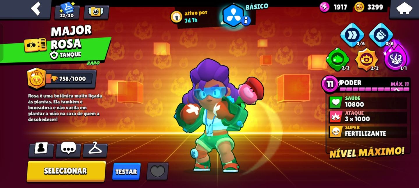 Conta Brawl Stars upada com mais de 1620 horas de jogo e algumas skins limitadas