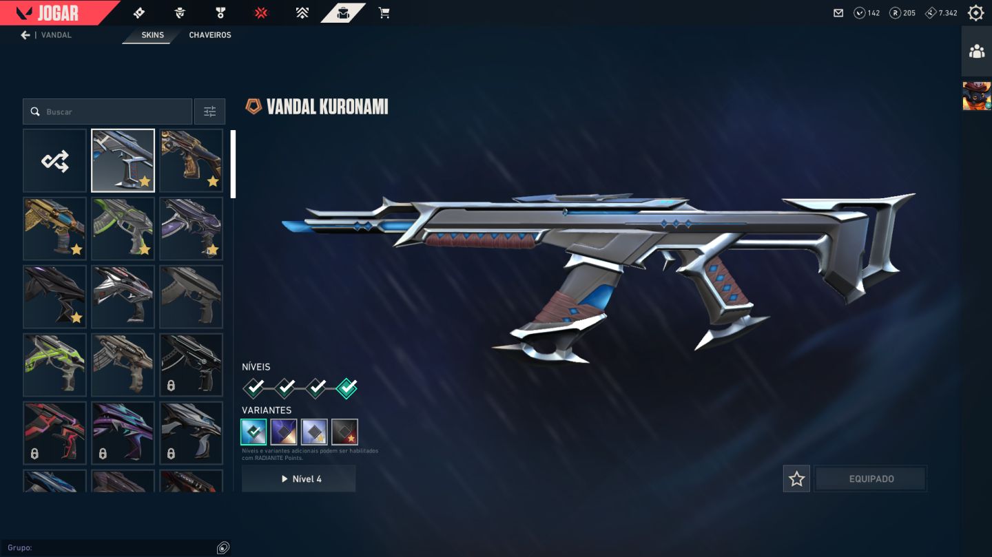 CONTA VALORANT FULL | VANDAL KURONAMI + VANDAL ARCANE + KARAMBIT VCT 2025 + SKIN