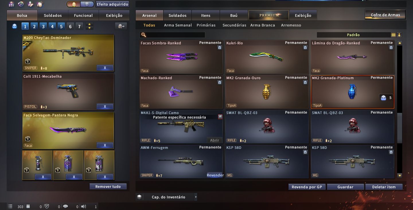 Conta crossfire, vip e variantes de vip