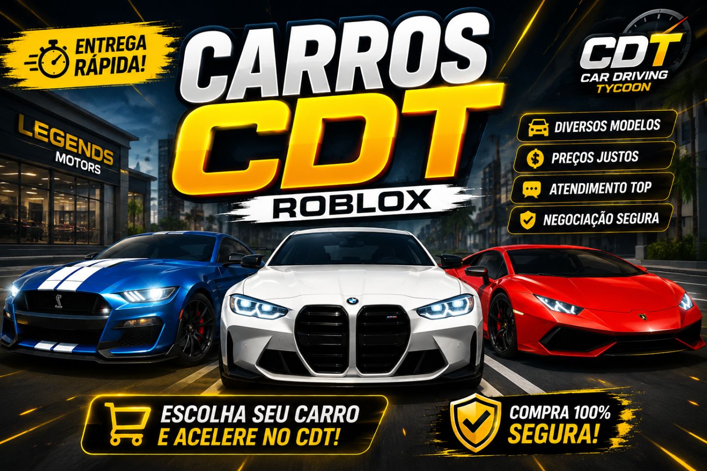 CDT | 80% OFF JUNHO [CARROS] - ENTREGA RÁPIDA! CAR DEALERSHIP TYCOON