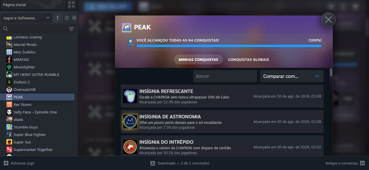 Conta steam com varios jogos, focada em dbd, com personagens pagos e skins