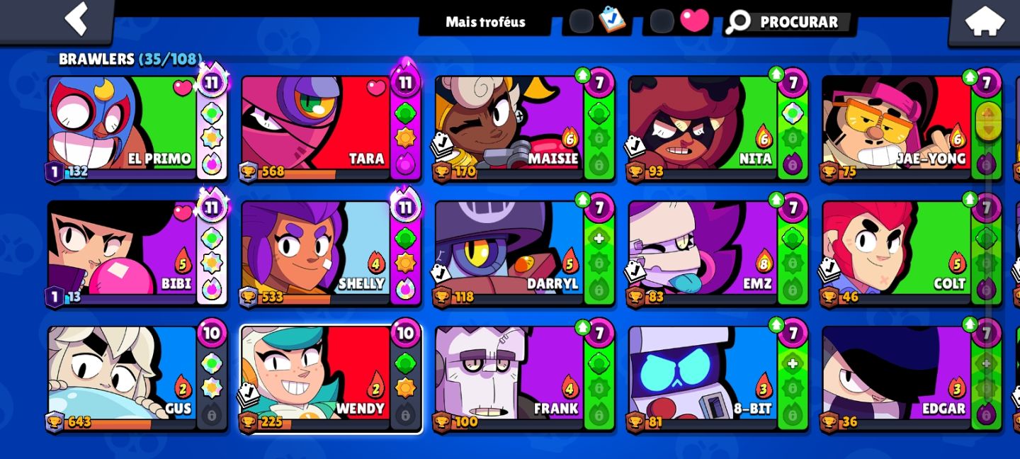 Conta iniciante de brawl