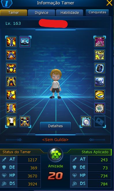 CONTA LADMO - SERVIDOR OMEGAMON LV160+