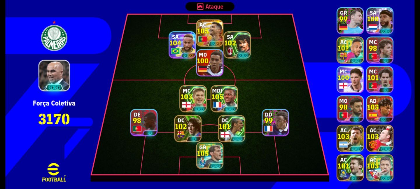 Conta EFOOTBAL top com CR7 e gullt