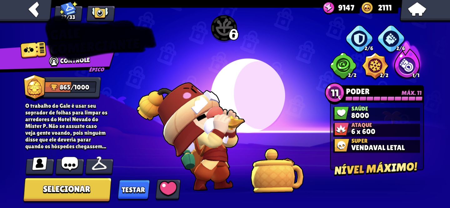 Conta Brawl Stars Og com muitas Skins raras brawlers upados e cosméticos