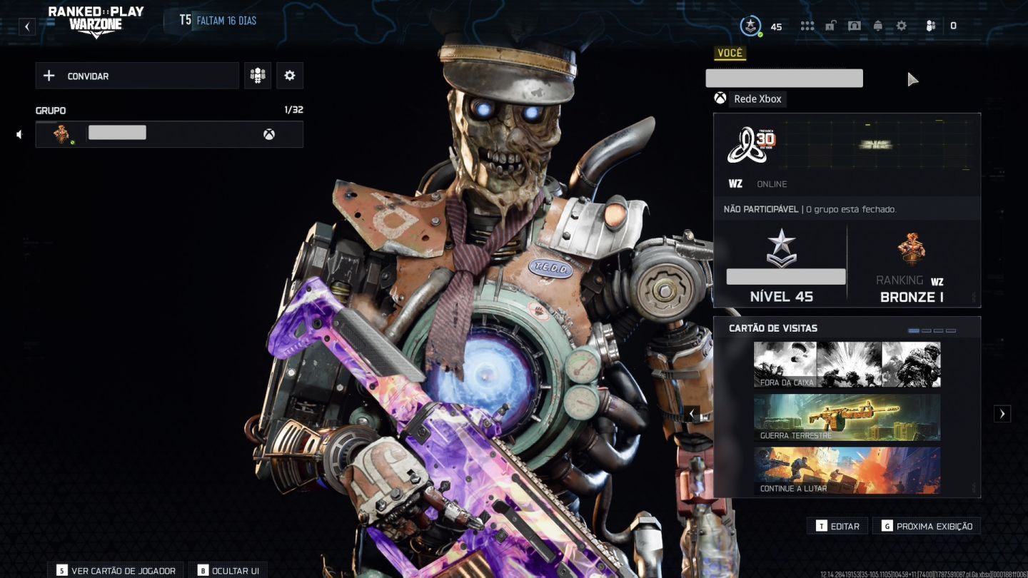 CONTA WARZONE / RANKED LIBERADA