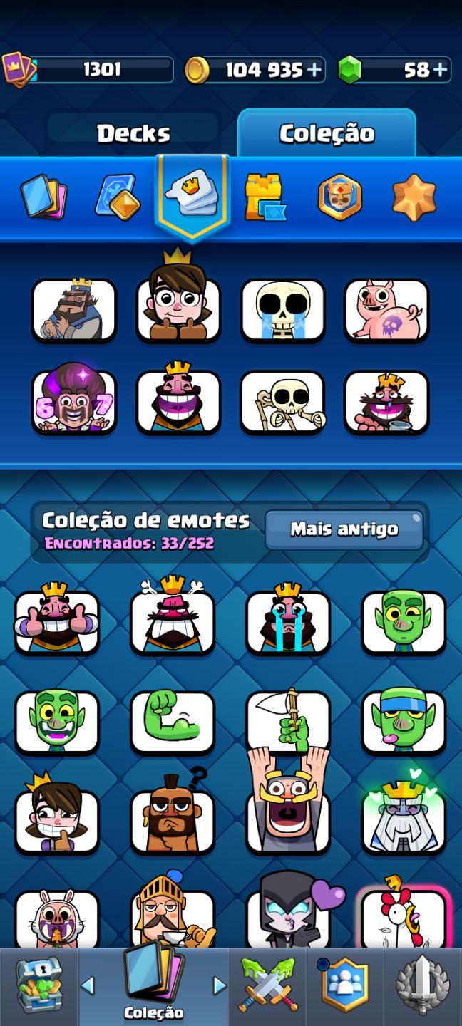 Conta de Clash Royale