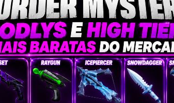 GODLYS/HIGH TIERS MAIS BARATAS MM2! MURDER MYSTERY 2 ROBLOX