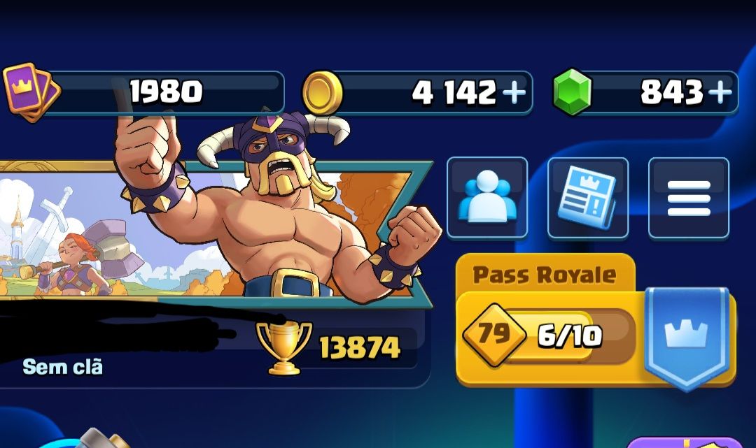 Conta de alto nível Clash Royale, arena sazonal