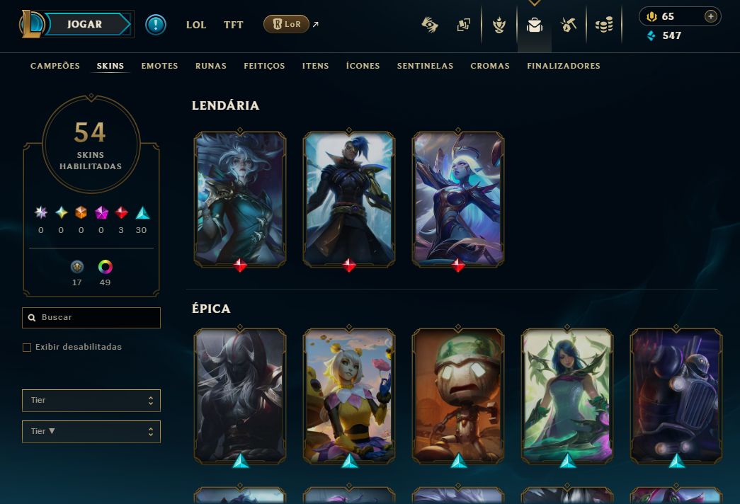 CONTA DE VALORANT E LEAGUE OF LEGENDS COM SKINS