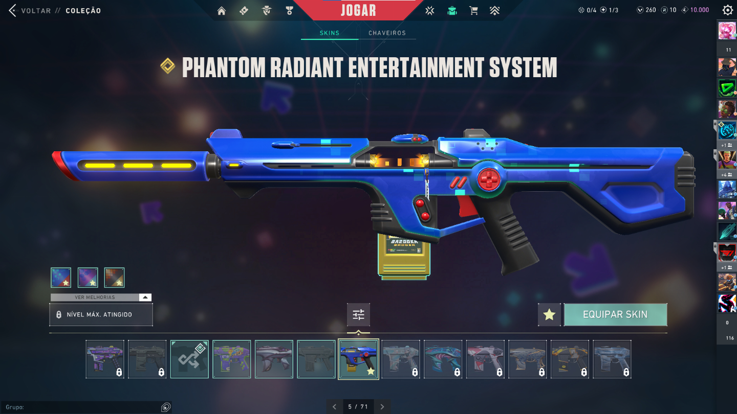 Conta de Valorant com diversas skins