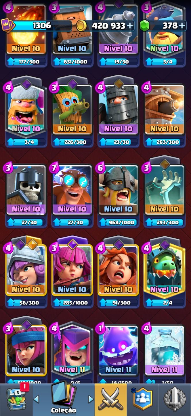 CONTA DE CLASH ROYALE ARENA 19