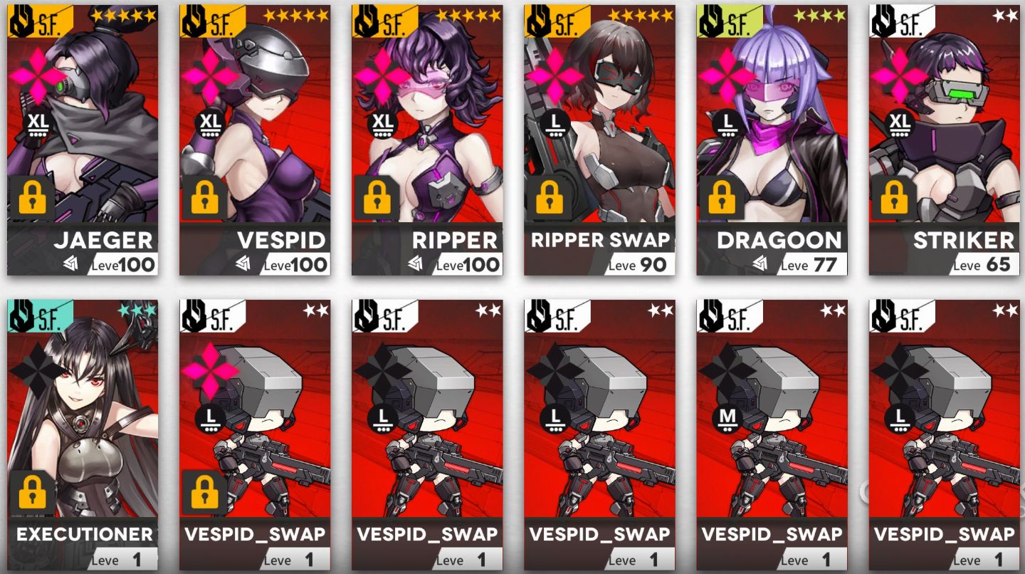 [GFL1] Girls Frontline Conta Nível 125 | 5 Collab | SF Bosses | HOC Max | Fairys