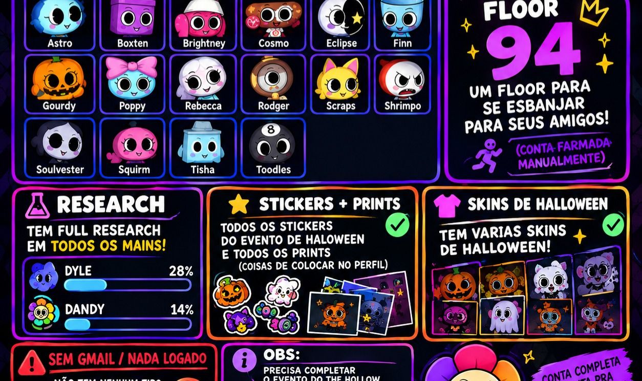 Contas De Dandys World - Varias opções !