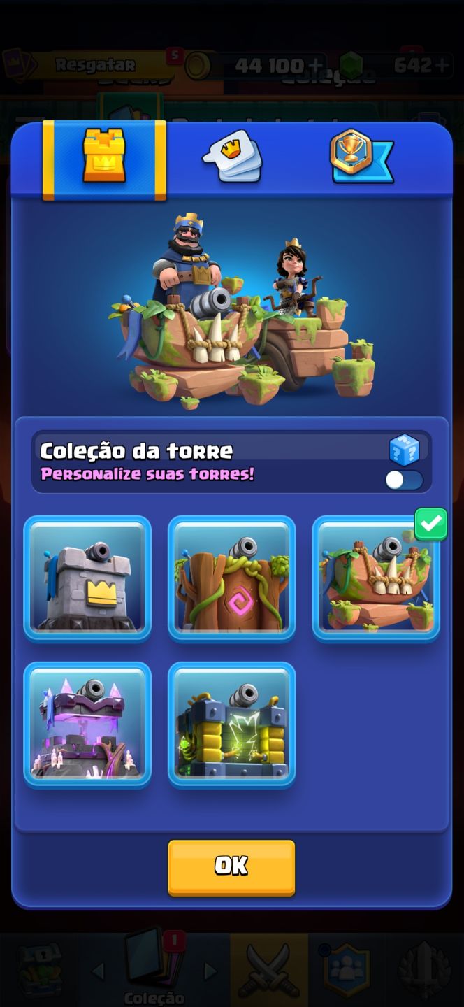 Conta Clash Royale arena 11 e Clash of clans CV 10