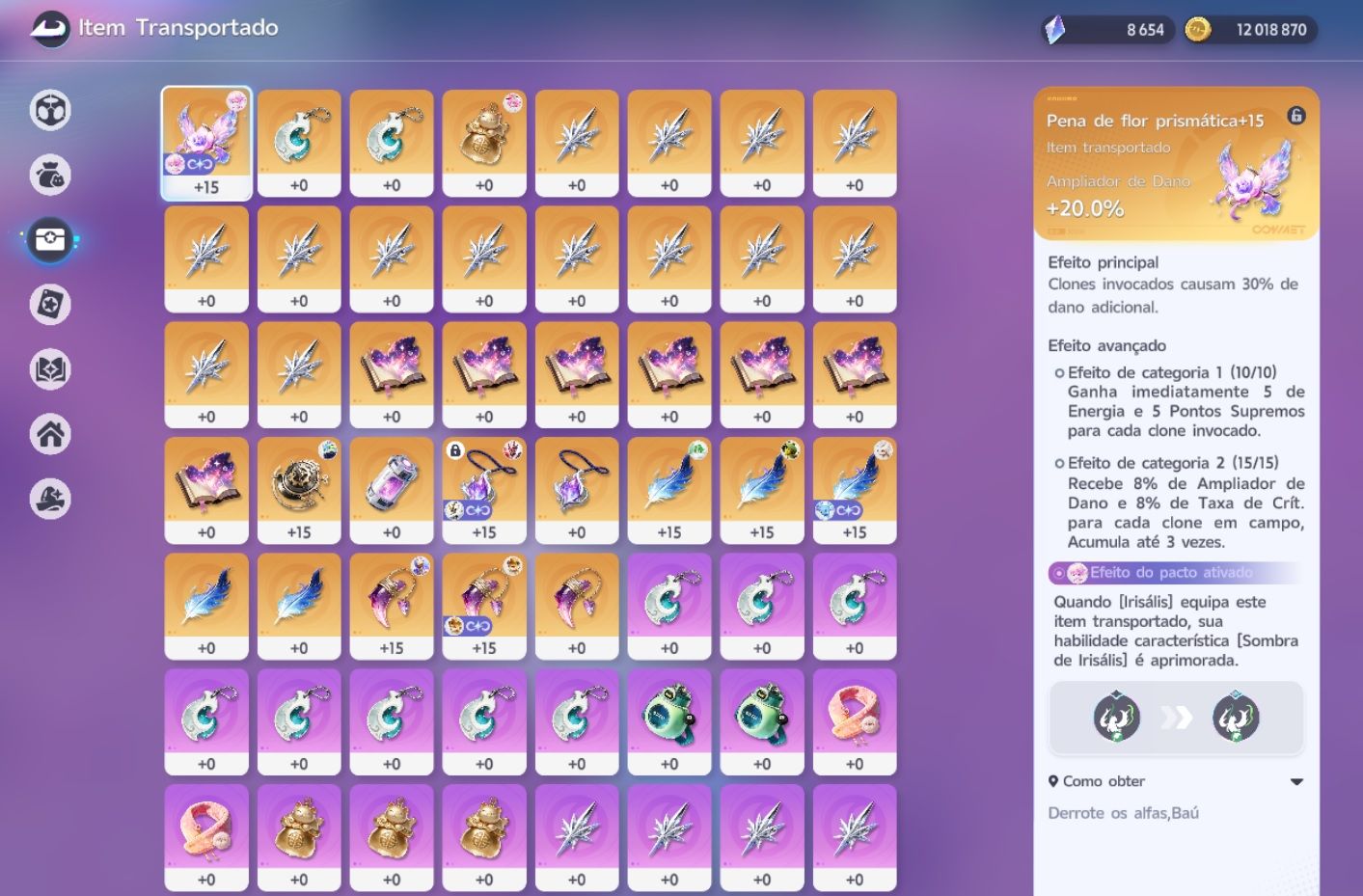Conta Aniimo lvl 62 +20 Prismana