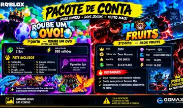 PACOTE DE CONTA ROBLOX ROUBE UM OVO+