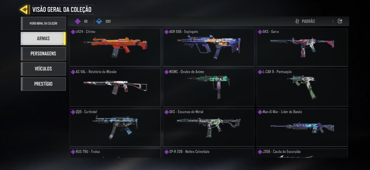 CONTA CALL OF DUTTY ANTIGA COM VARIOS PASSES E ARMAS,EMOJIS E MUITO MAIS