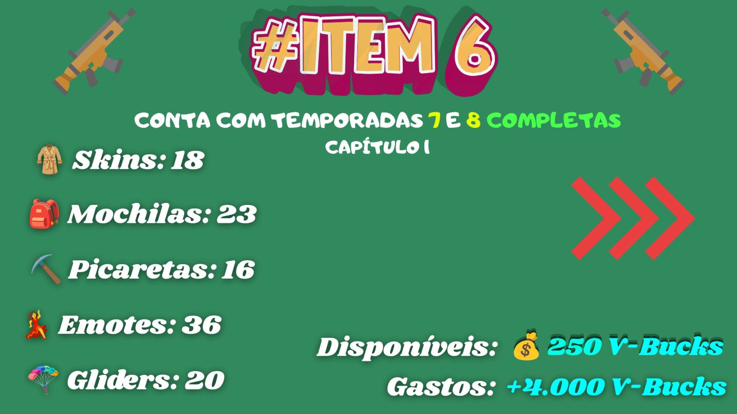 Contas Fortnite | Full Acesso | V-Bucks Gastos | Skins Raras | 87% Off Só Hoje!