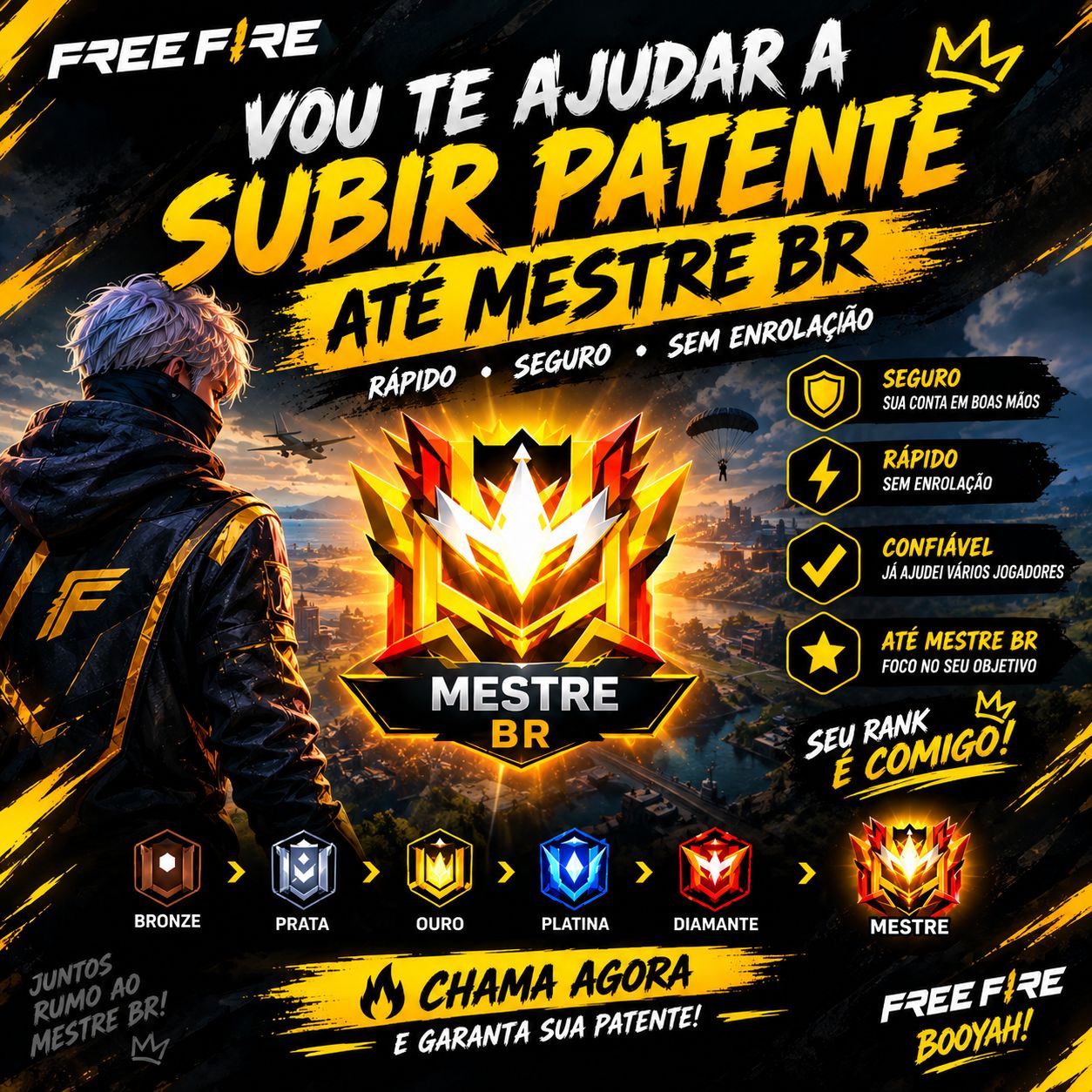 UPO CONTA DE FREE FIRE ATÉ O MESTRE!