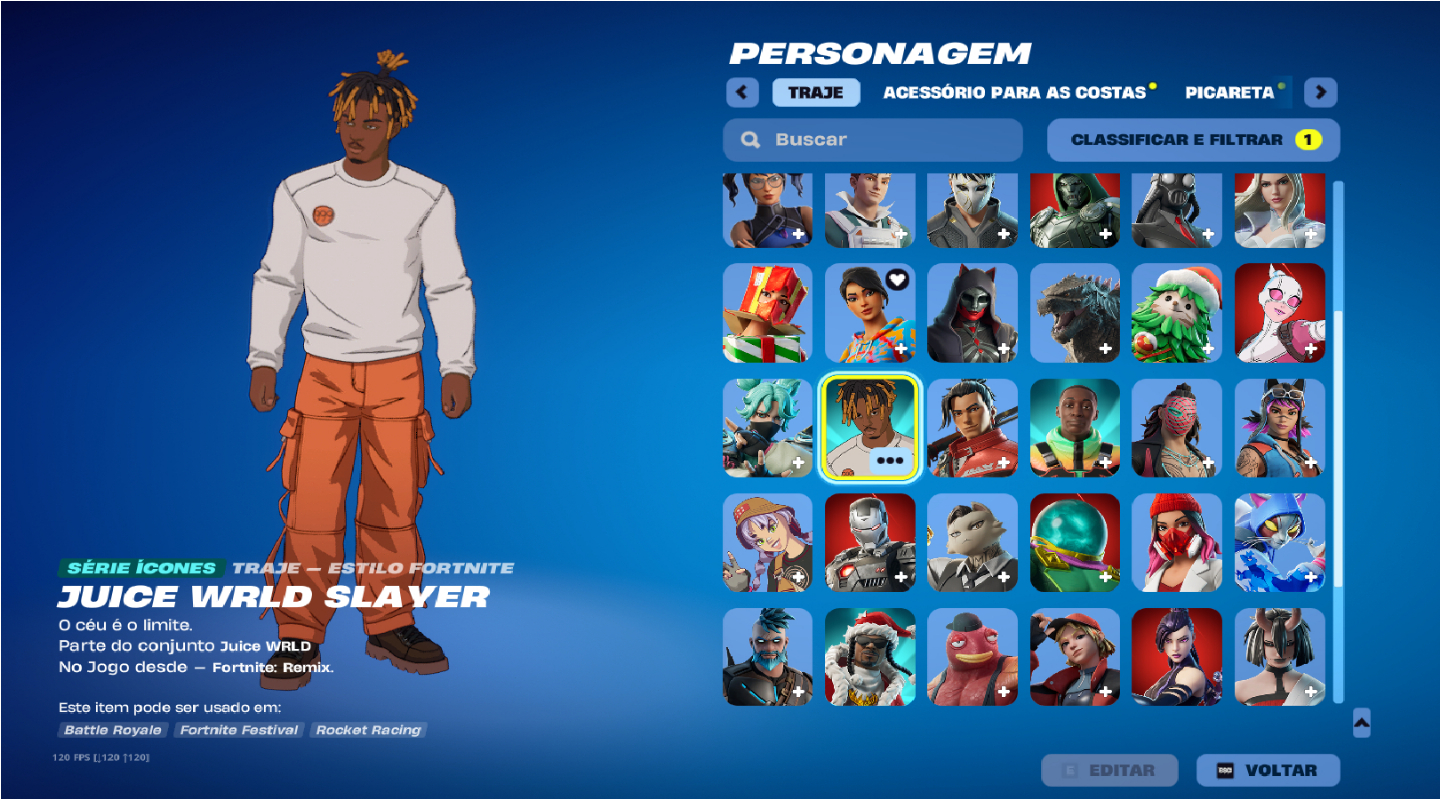 Fortnite CONTA | Juice Wrld | Astral | Cristal + 47Skins Full acesso Não tem Psn