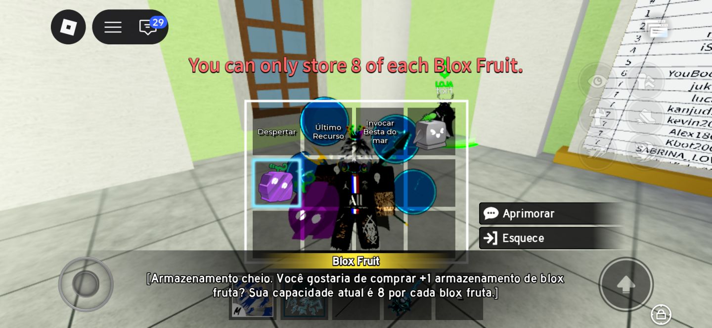 Conta blox fruits, Skin yoru v3 e varios itens raros
