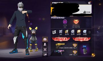 Conta FF rara (level 72) com barbinha, sombra roxa e angelical!!!