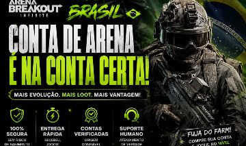 CONTA DE ARENA BREAKOUT INFINITE 190M DE INV E SKIN LUVA+FACA+SKIN ARMAS ETC