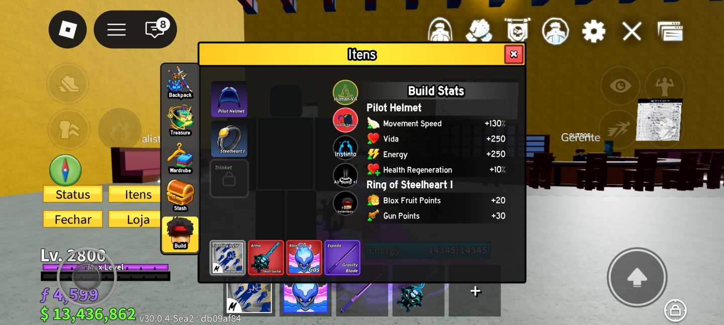 CONTA BLOX FRUITS LVL MAX | HUMAN V4 + STARLIGHT GRAVITY + CDK + TTK