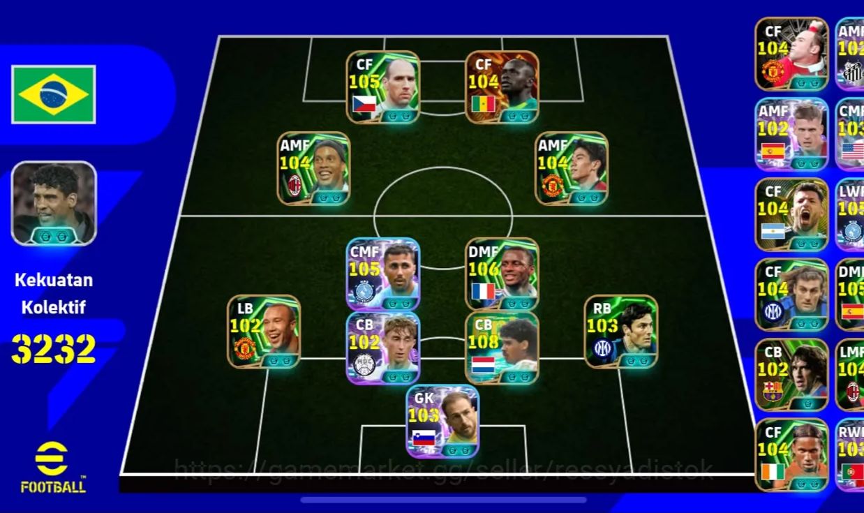 EFOOTBALL 3232 FC | OBLAK 108 | RIJKAARD 108 | VIEIRA 106 | KOLLER 105 | 21M GP