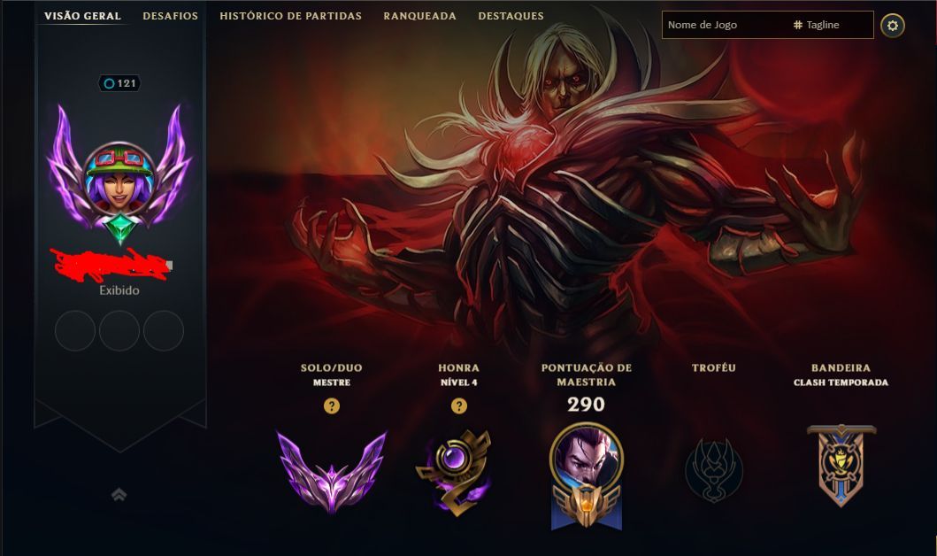 Contas de lol mestre+