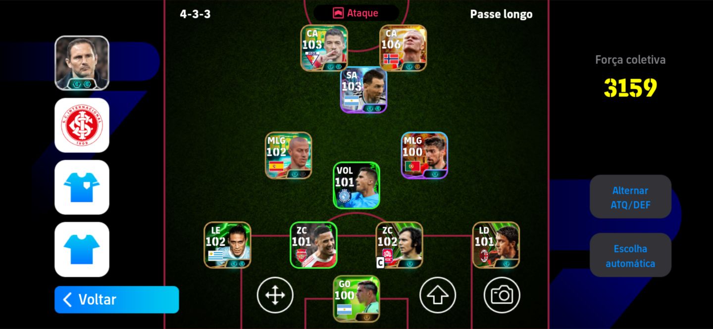Conta eFootball Mobile|Força 3159|Beckenbauer Costacurta Neymar Santos + 5.8M GP