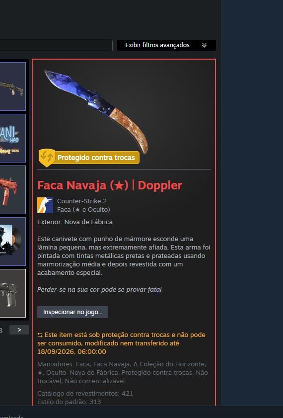 Faca csgo Navaja Doppler