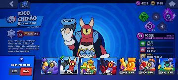 Conta de Brawl Stars com 10k de troféus lendários e Brawlers com skin Lunar