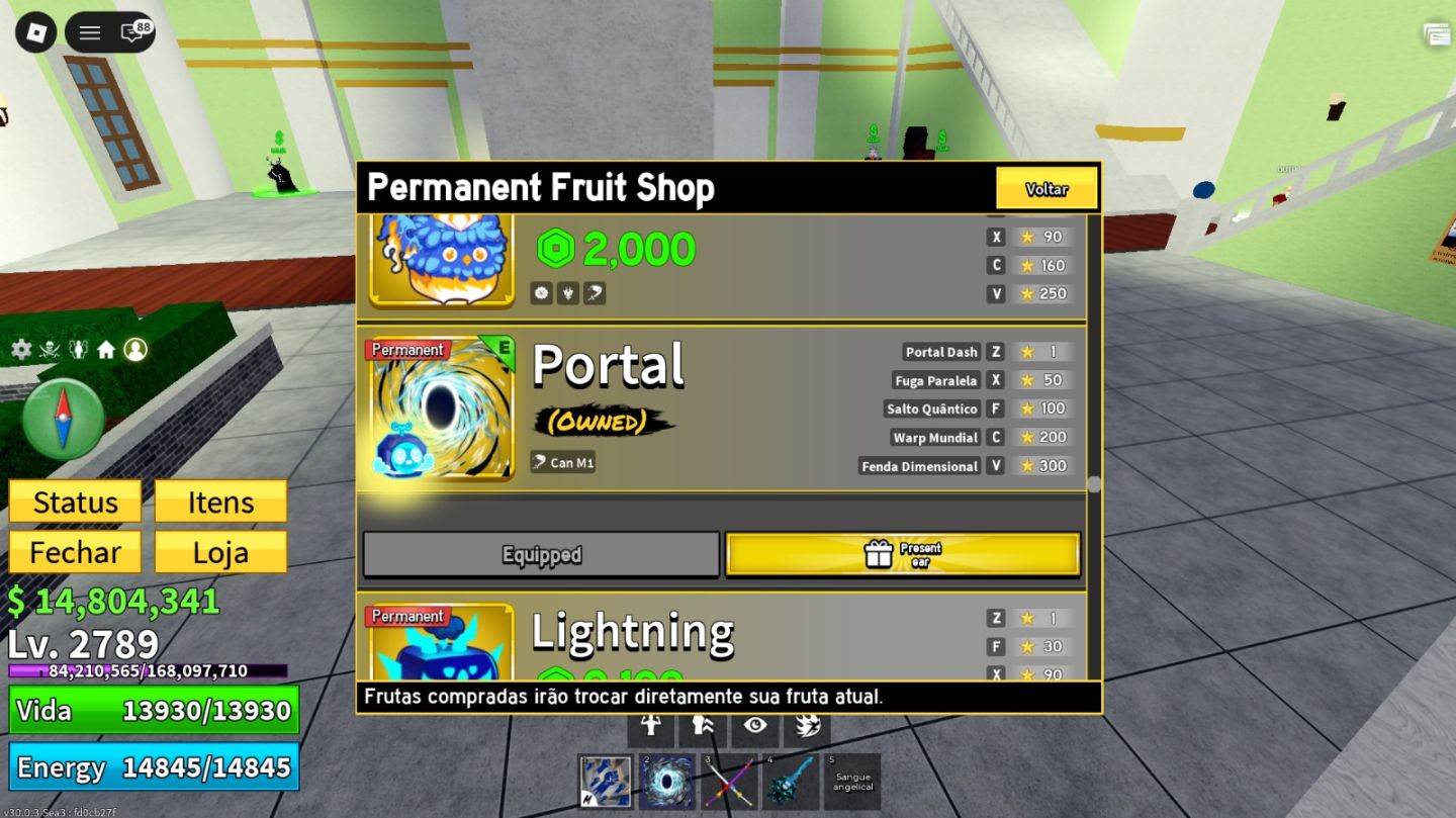 CONTA BLOX FRUITS 2789 | 4 PERM | CDK | V4 | ITENS RAROS