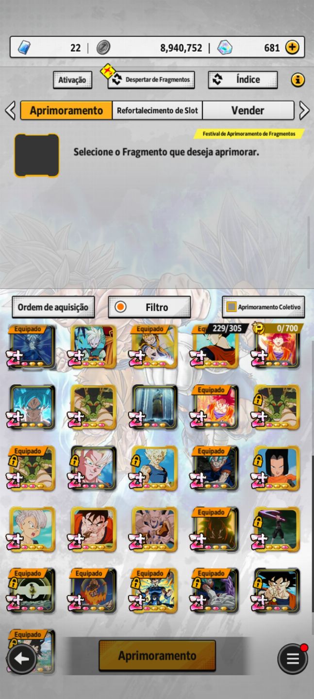 CONTA COMPETITIVA END GAME COM 9 ULTRAS E 1 LEGEND