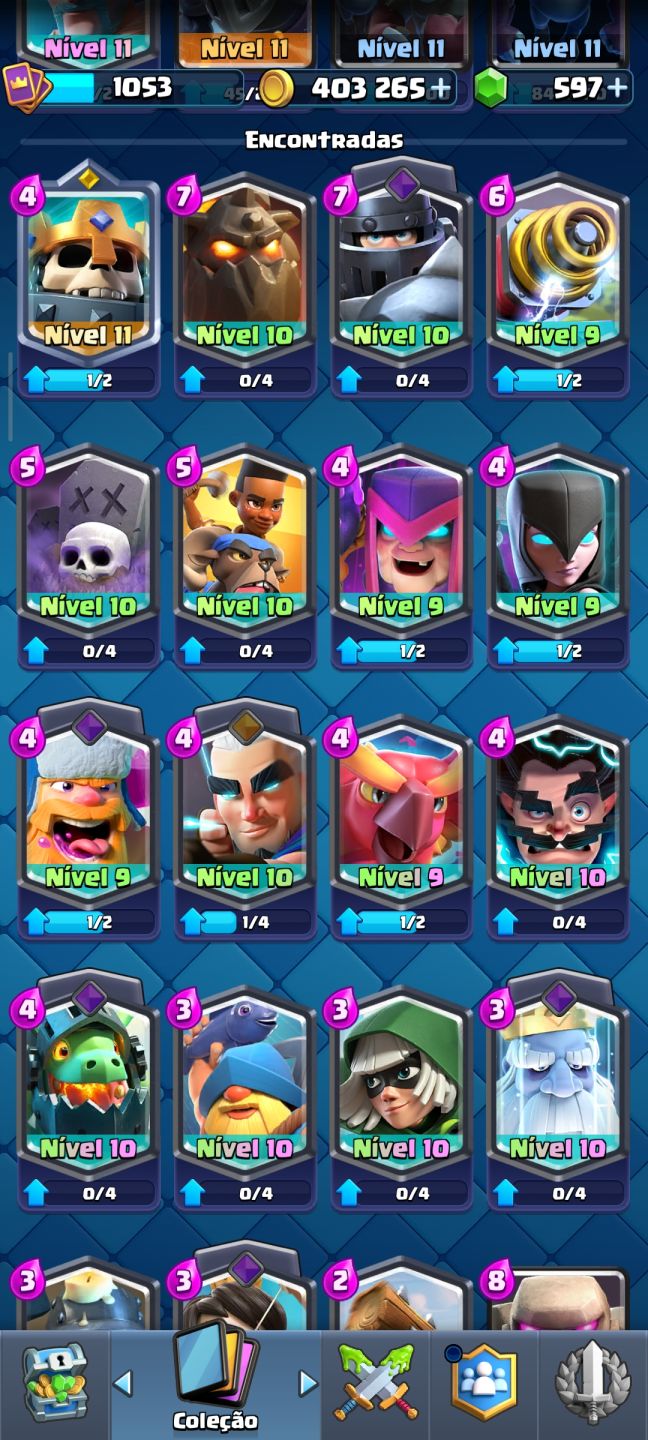 Conta de Clash Royale arena 16