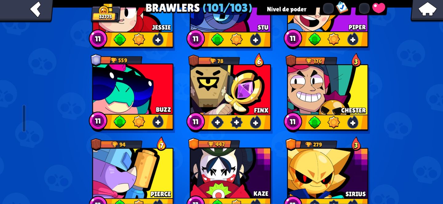 Contas-brawl-stars 101 brawlers / muitíssimas skins / 30k