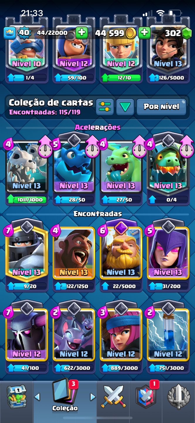 Conta supercell com 3 jogos!! (Leia a descrição)