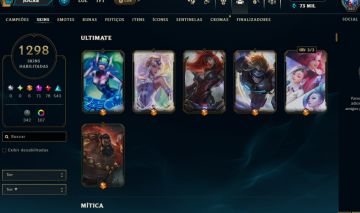 1298 SKINS | CONTA DE LEAGUE OF LEGENDS | ENTREGA AUTOMÁTICA!