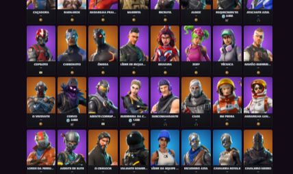 Conta fortnite com a primeira skin lendária cavalheiro negro
