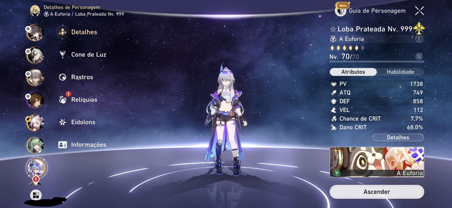 CONTA DE HONKAI STAR RAIL BOOTHILL+cone, SILVER WOLF999 E SPARXIE +t5