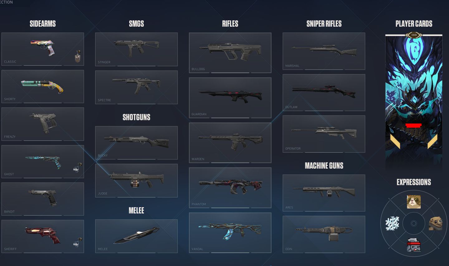 Conta Valorant preludio do caos e karambit sublime