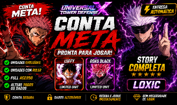 CONTAS UNIVERSAL TOWER DEFENSE X | UTDX | ENTREGA IMEDIATA | CONTAS METAS
