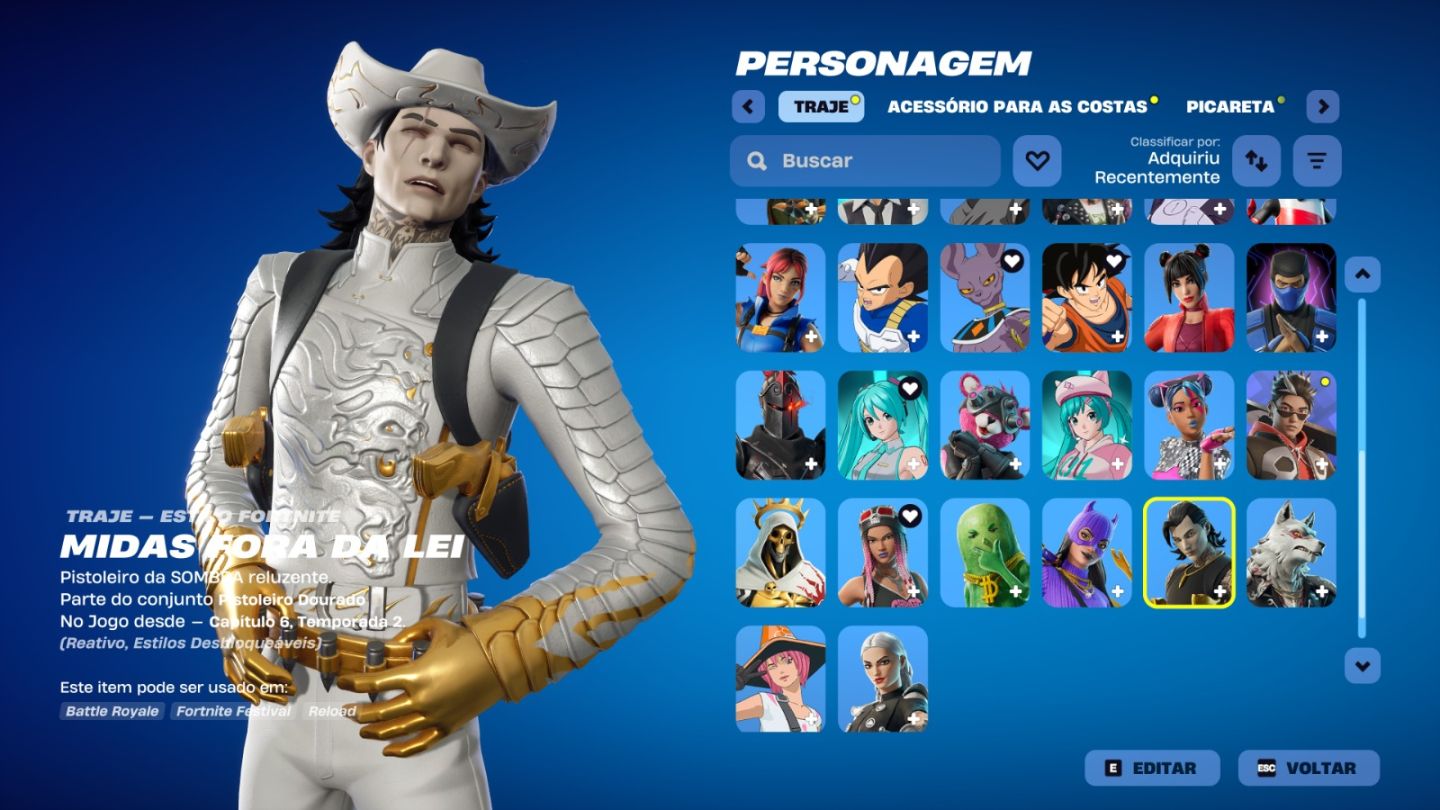 Conta de Fortnite com 42 Skins | Vegeta | Promoção!